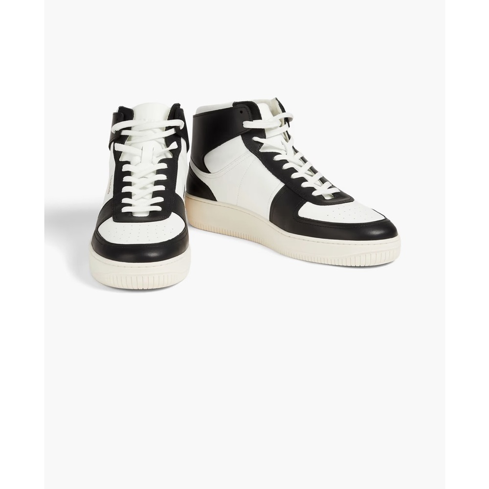 Sandro two tone high top sneakers